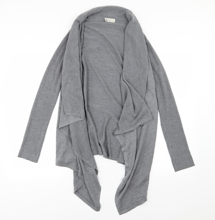 BHS Womens Grey  Knit Cardigan Jumper Size S  - Waterfall