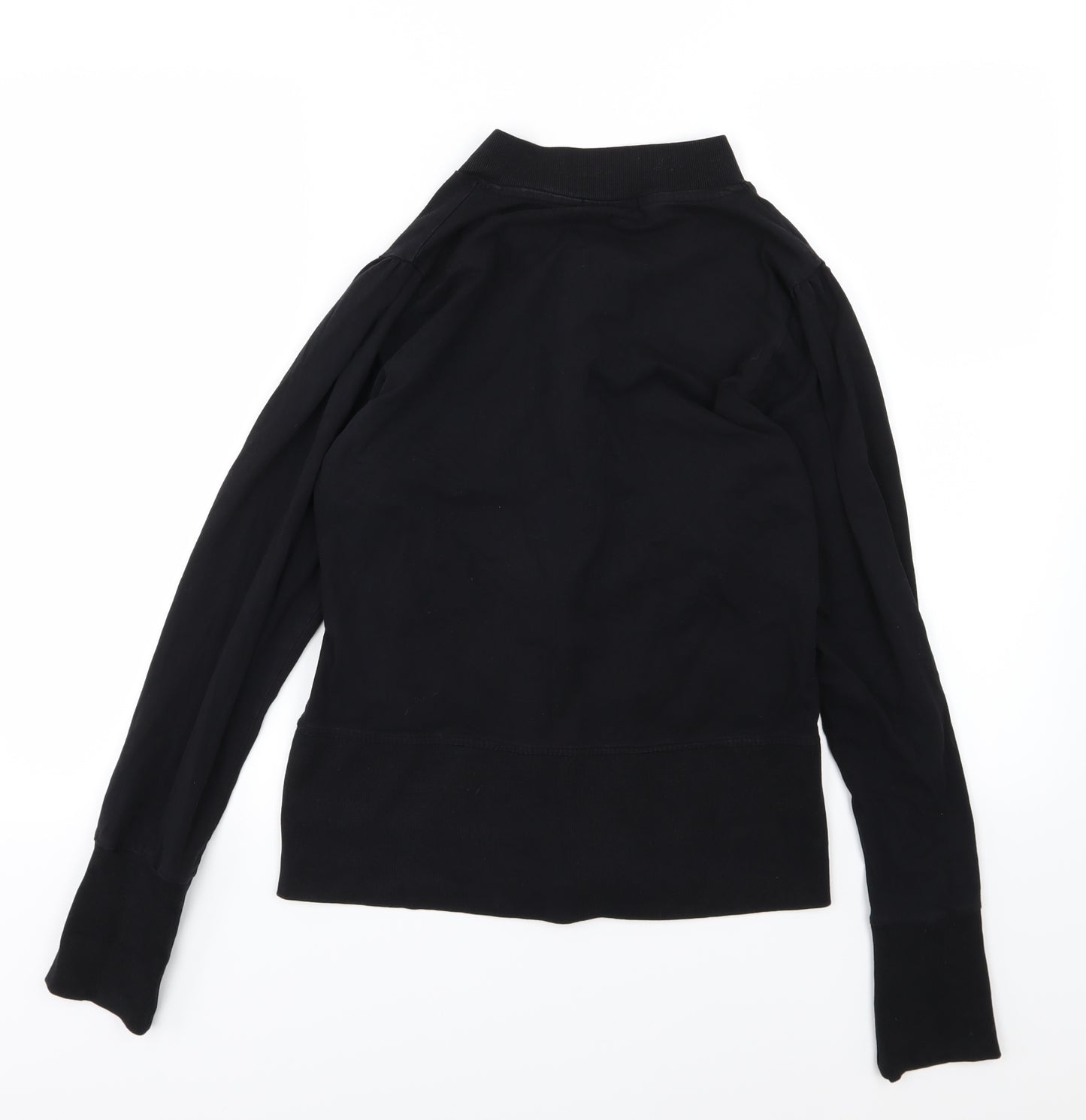 Elle Sport Womens Black  Jersey Full Zip Sweatshirt Size M