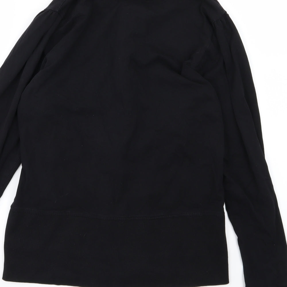 Elle Sport Womens Black  Jersey Full Zip Sweatshirt Size M
