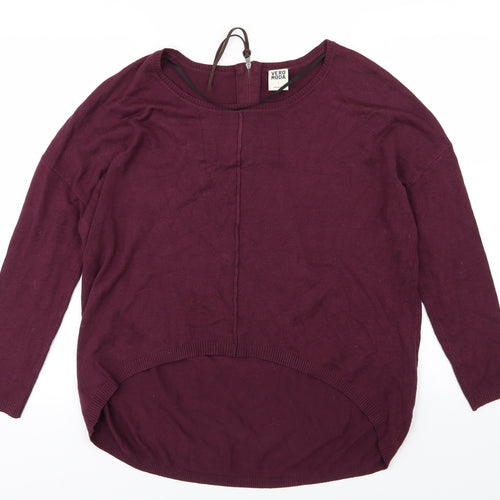 VERO MODA Womens Purple  Knit Pullover Jumper Size S  - Burgundy
