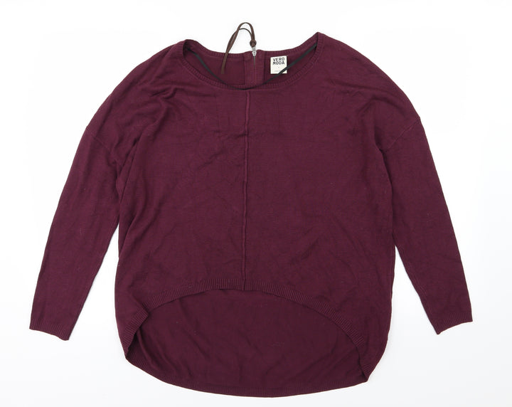 VERO MODA Womens Purple  Knit Pullover Jumper Size S  - Burgundy