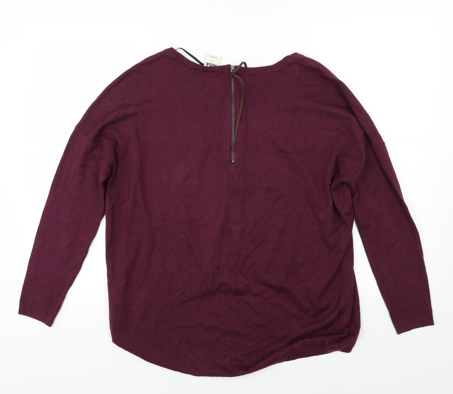 VERO MODA Womens Purple  Knit Pullover Jumper Size S  - Burgundy