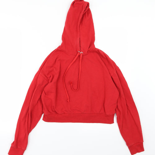 Divided by H&M Womens Red  Jersey Pullover Hoodie Size XS