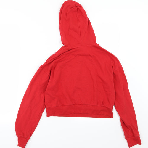 Divided by H&M Womens Red  Jersey Pullover Hoodie Size XS