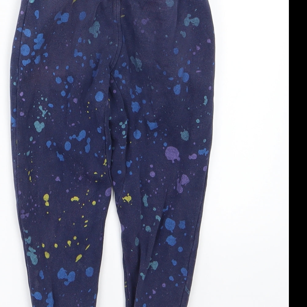 Nutmeg Boys Blue  Jersey Jogger Trousers Size 2-3 Years - Paint Splat