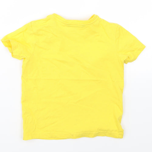 George Girls Yellow  Jersey Basic T-Shirt Size 3-4 Years  - Children in need