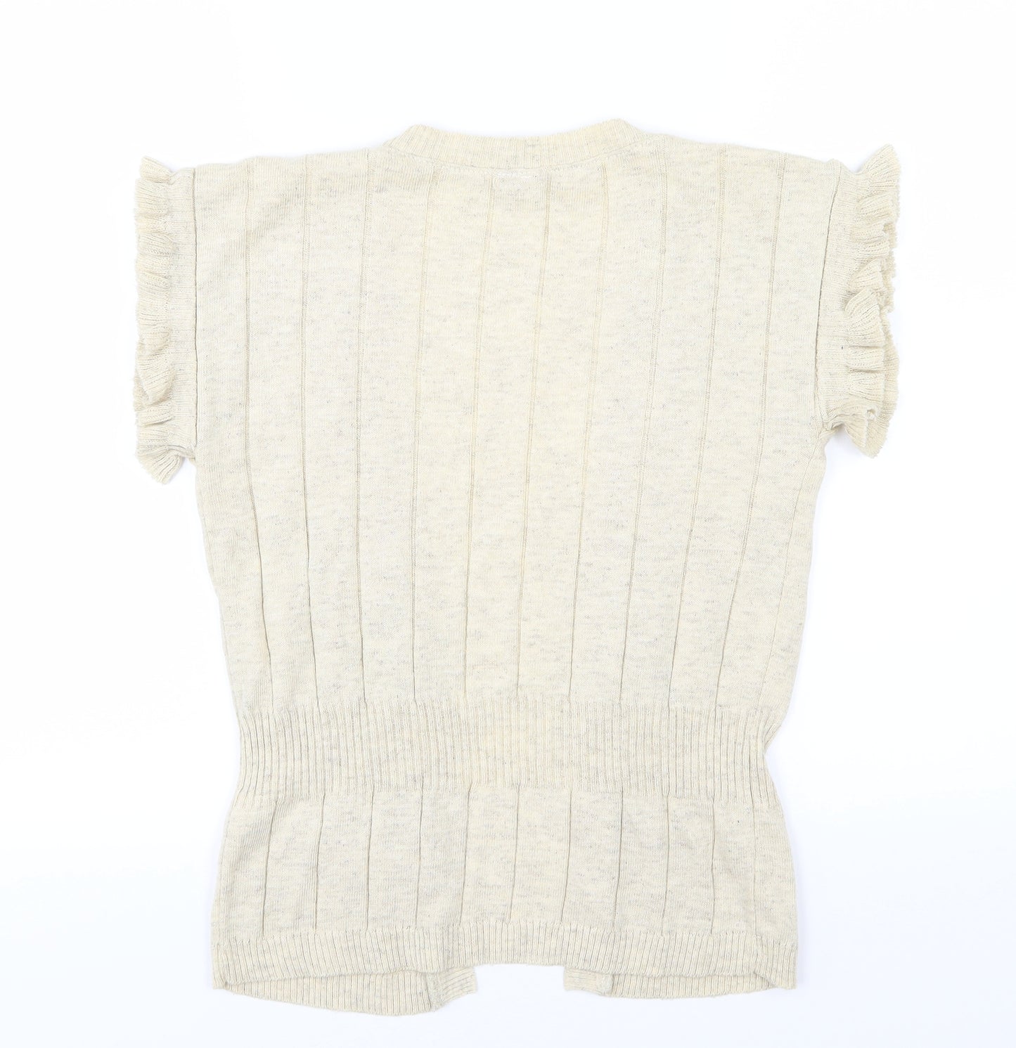 Topshop Womens Beige  Knit Cardigan Jumper Size 12