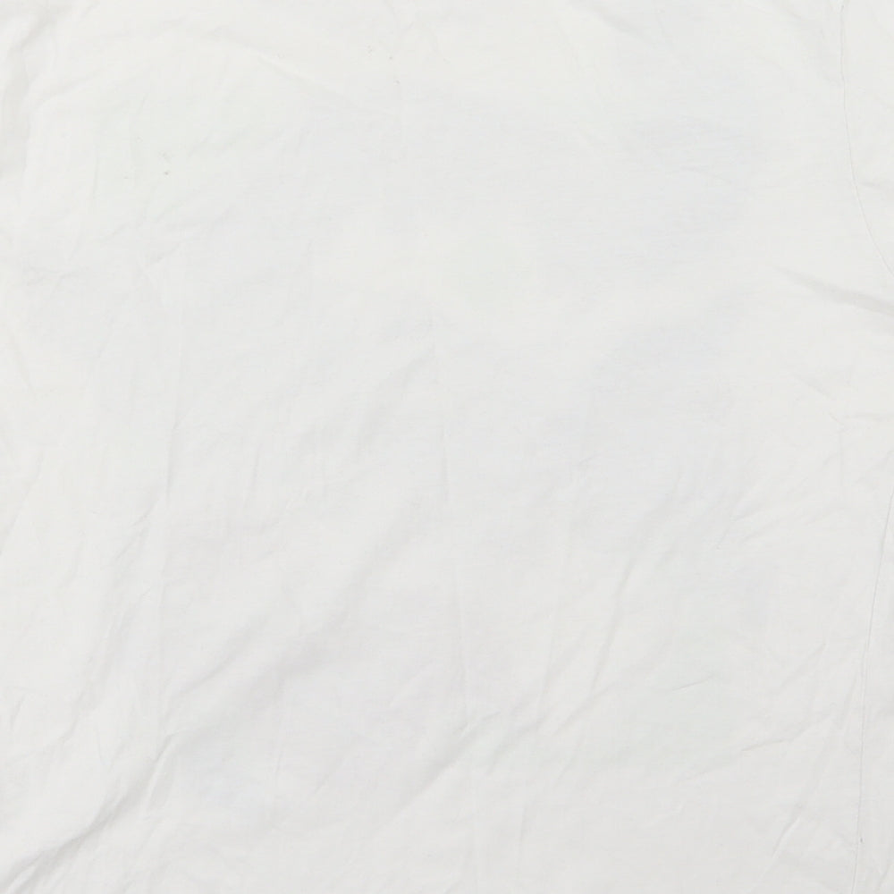 Zara Mens White  Jersey  T-Shirt Size L
