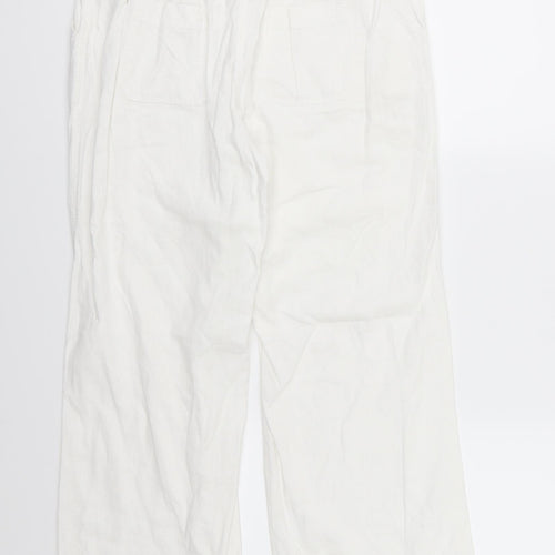BHS Womens White   Trousers  Size 10 L27 in