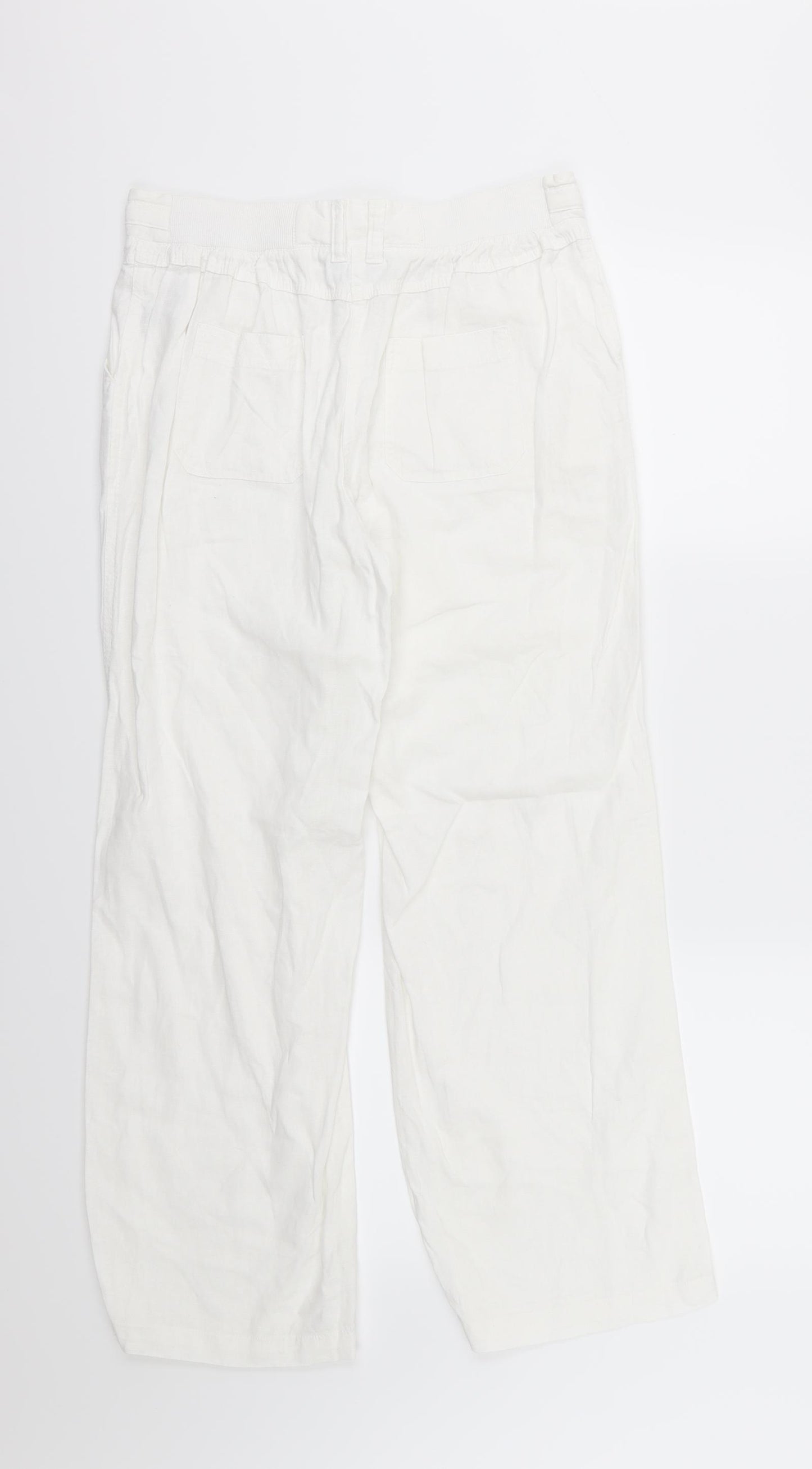 BHS Womens White   Trousers  Size 10 L27 in