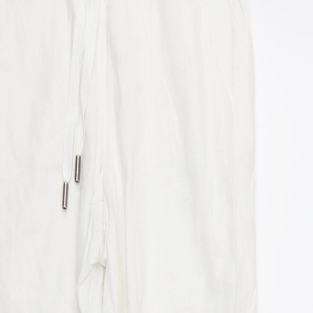 BHS Womens White   Trousers  Size 10 L27 in