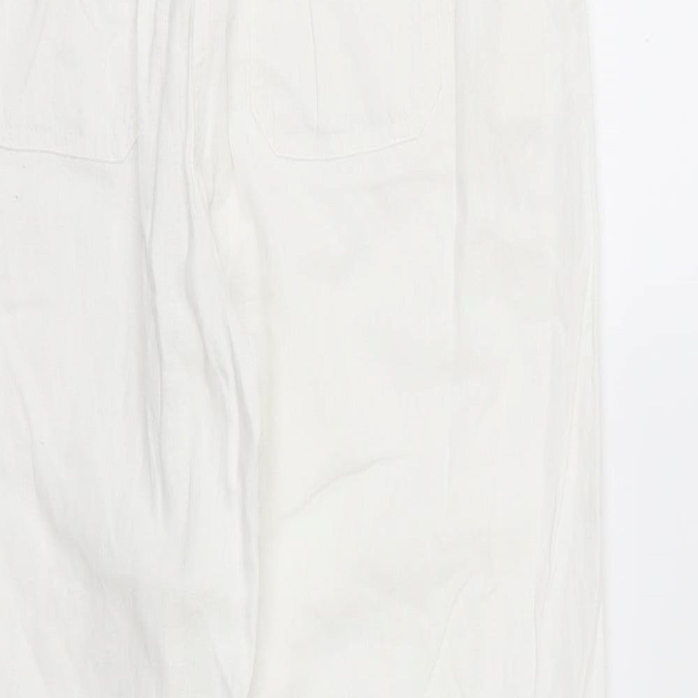 BHS Womens White   Trousers  Size 10 L27 in