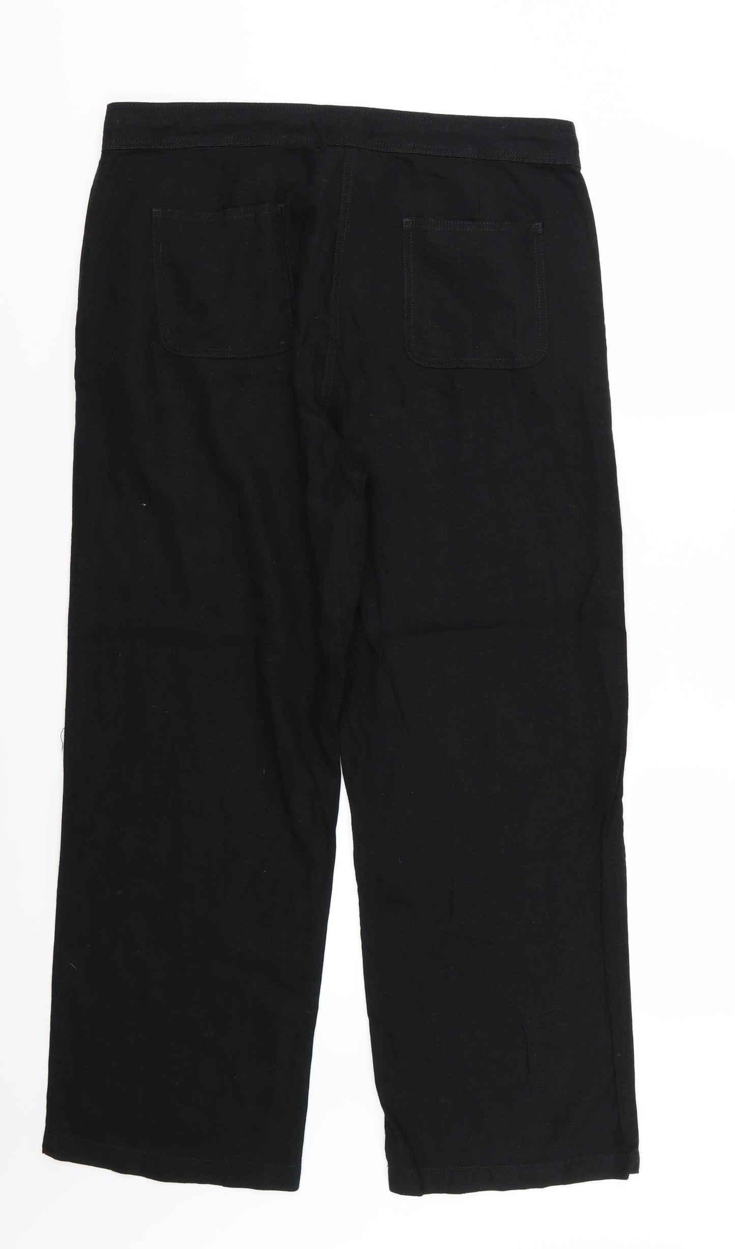 Papaya Womens Black   Trousers  Size 16 L27 in