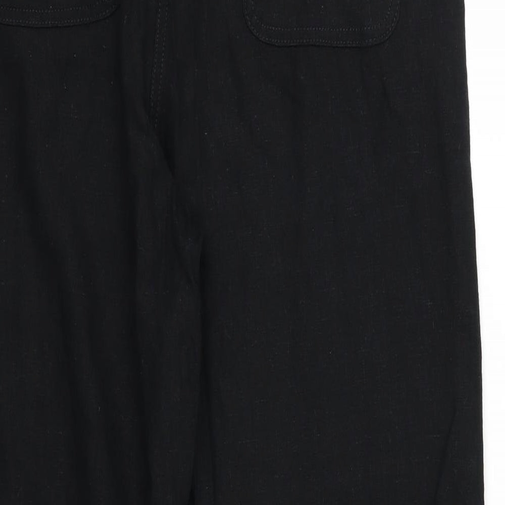 Papaya Womens Black   Trousers  Size 16 L27 in