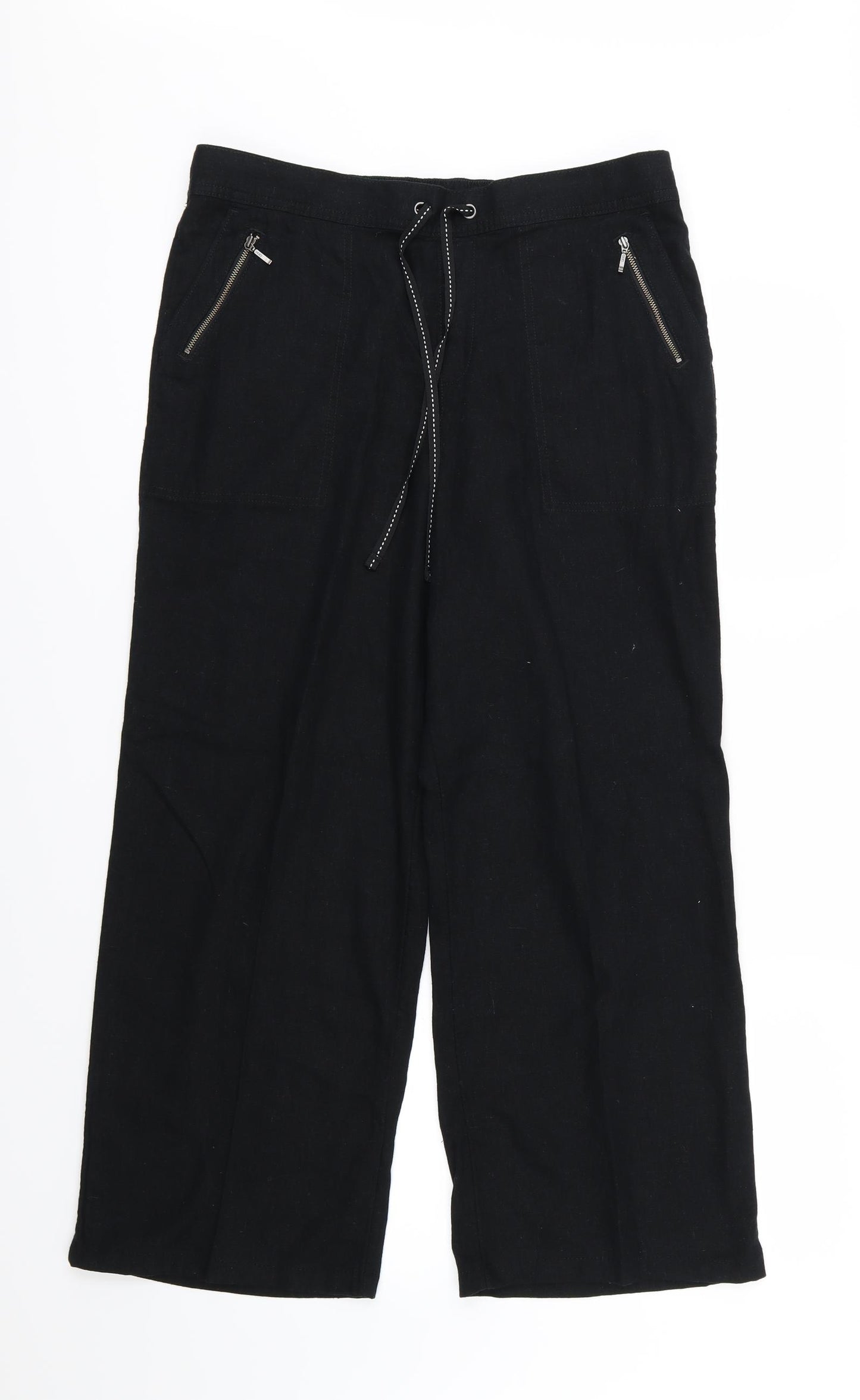 TU Womens Black   Trousers  Size 16 L25 in