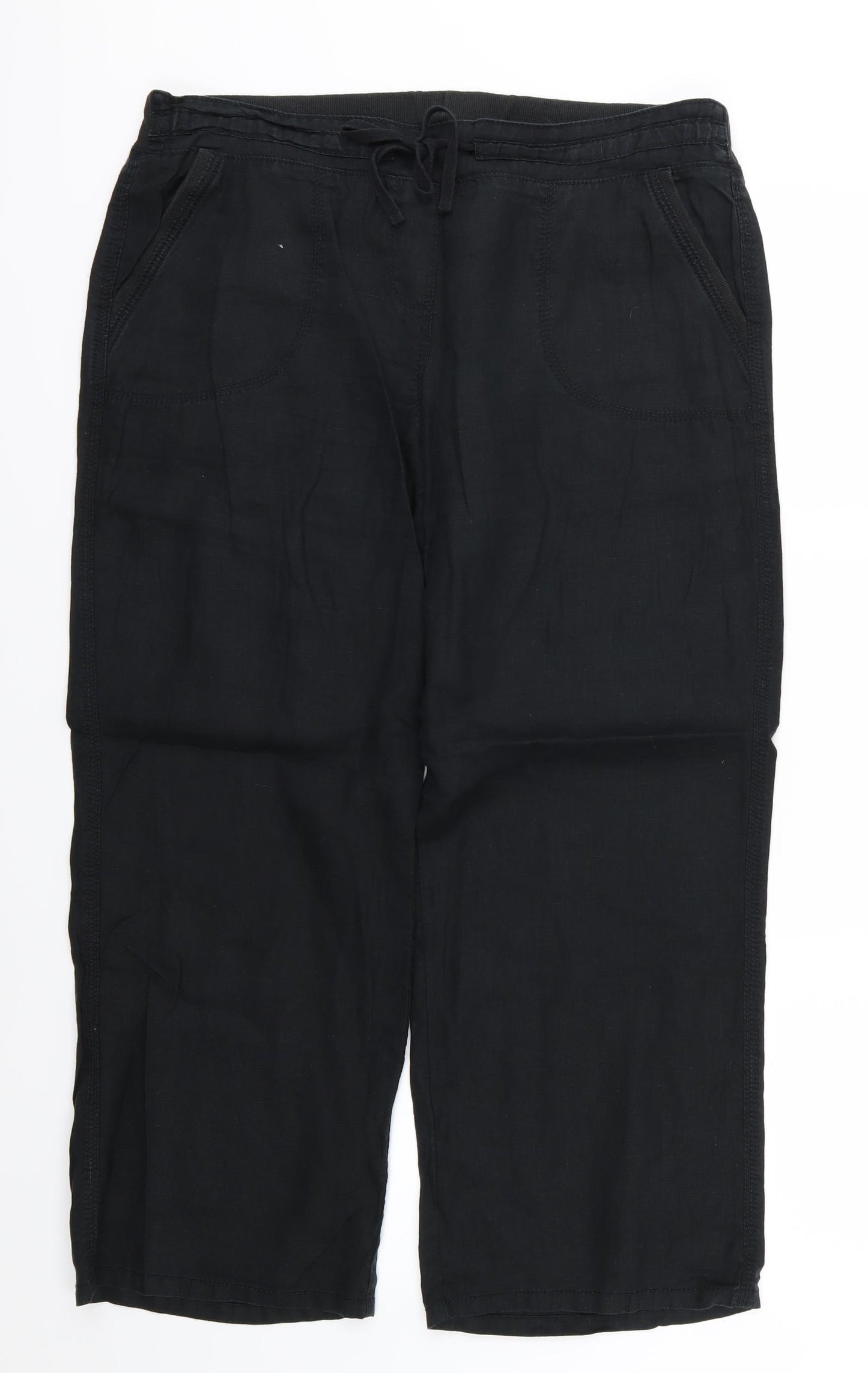 Marks and Spencer Womens Black   Trousers  Size 16 L26 in