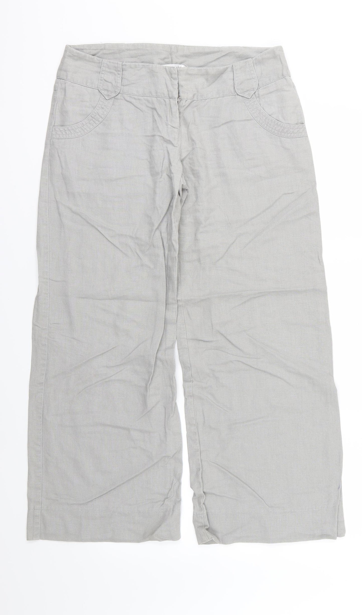 Topshop Womens Grey   Trousers  Size 12 L28 in