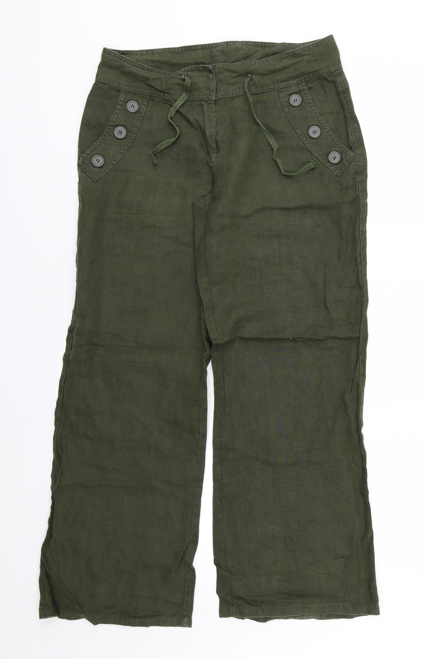 Monsoon Womens Green   Trousers  Size 10 L28 in - Short leg