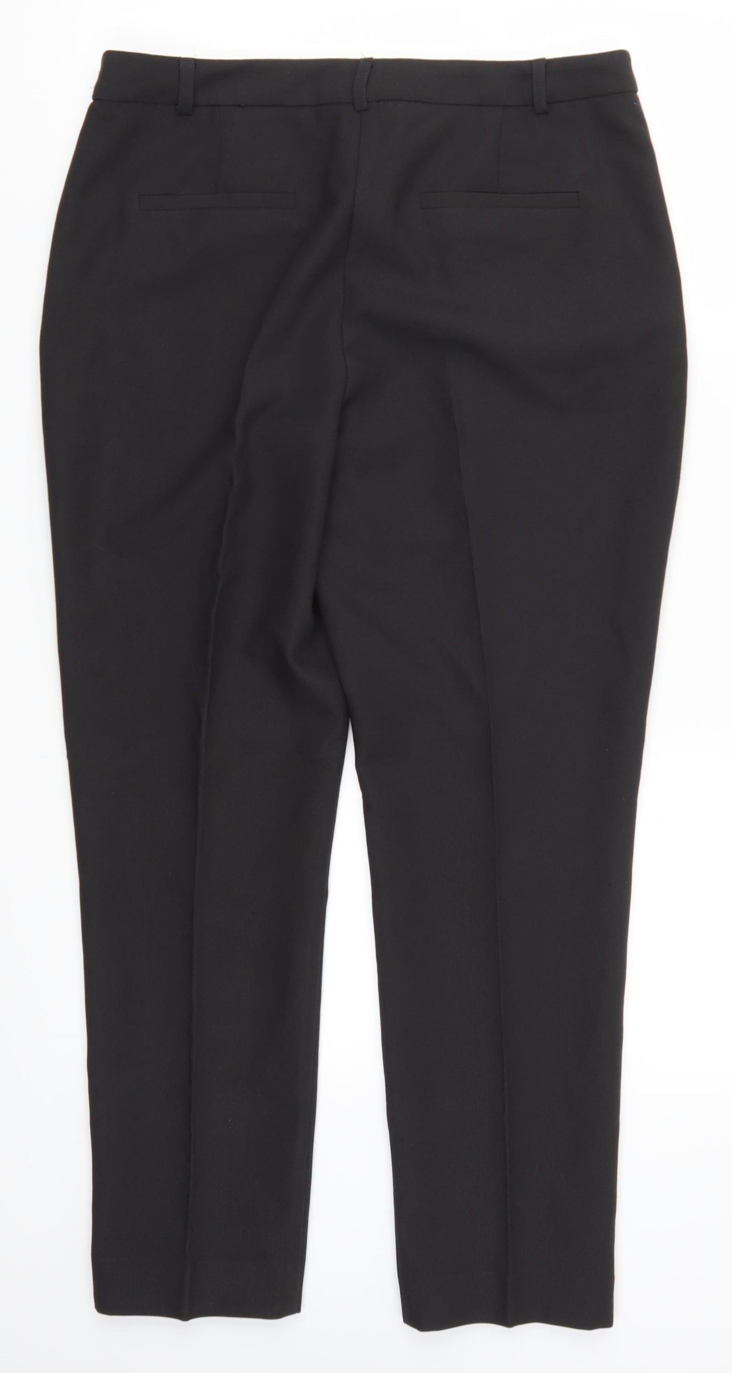 Papaya Womens Black   Trousers  Size 12 L27 in