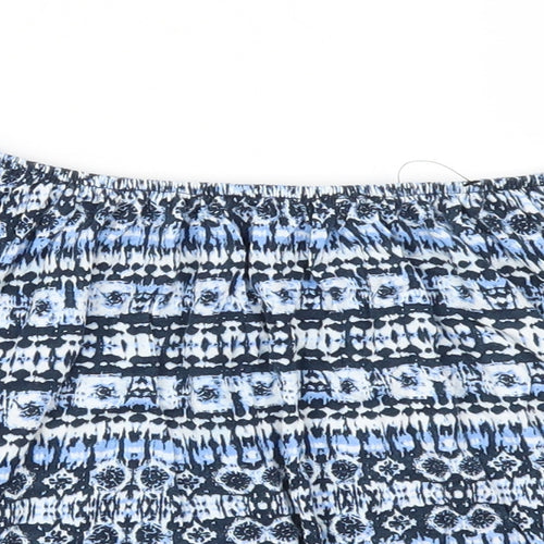 Atmosphere Womens Blue Geometric  Basic T-Shirt Size 12
