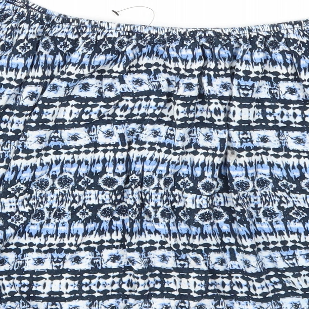 Atmosphere Womens Blue Geometric  Basic T-Shirt Size 12