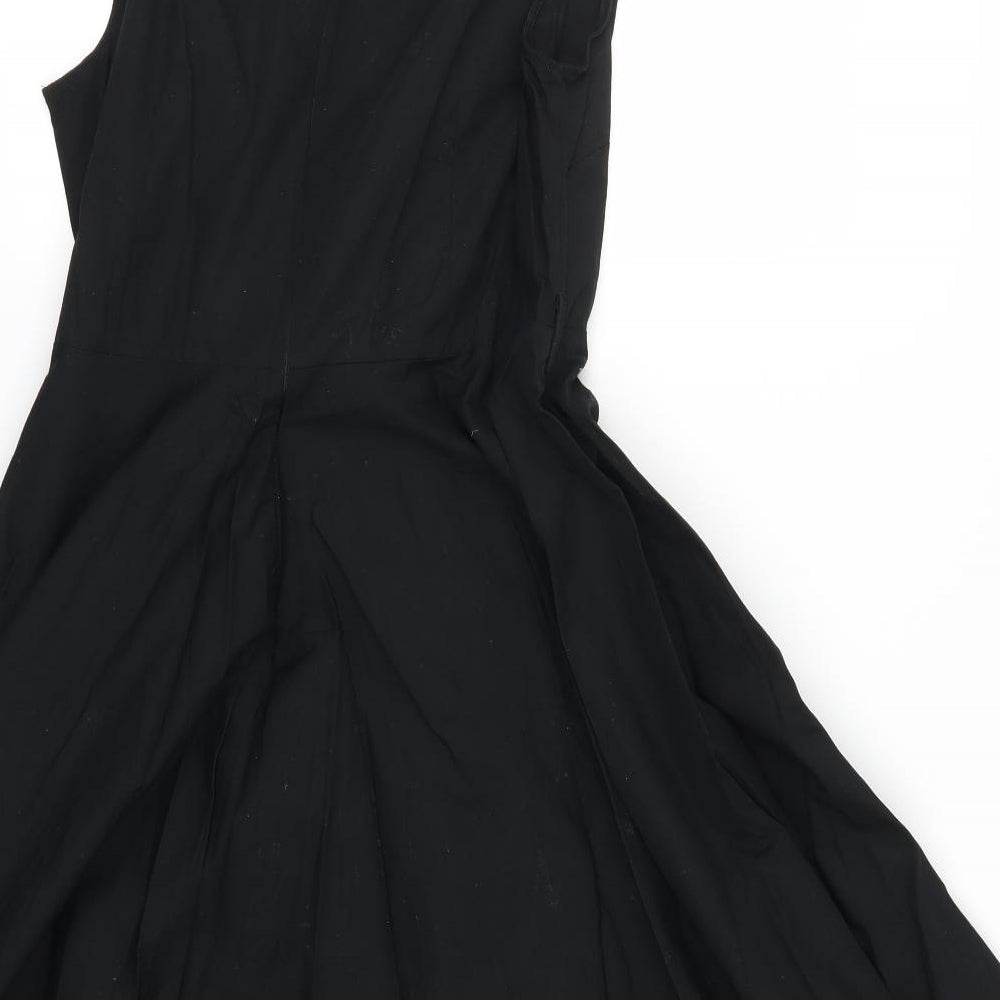 Feven Womens Black   Skater Dress  Size 16