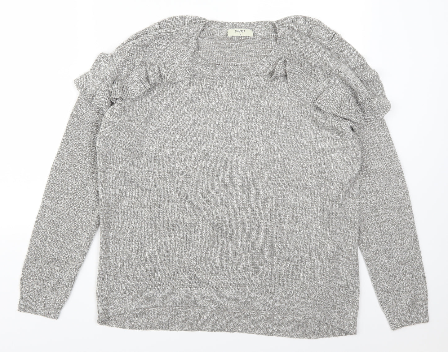 Papaya Womens Grey   Pullover Jumper Size M