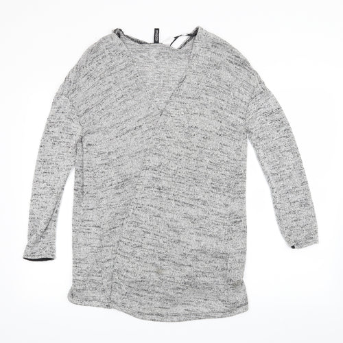 H&M Womens Grey   Cardigan Jumper Size S