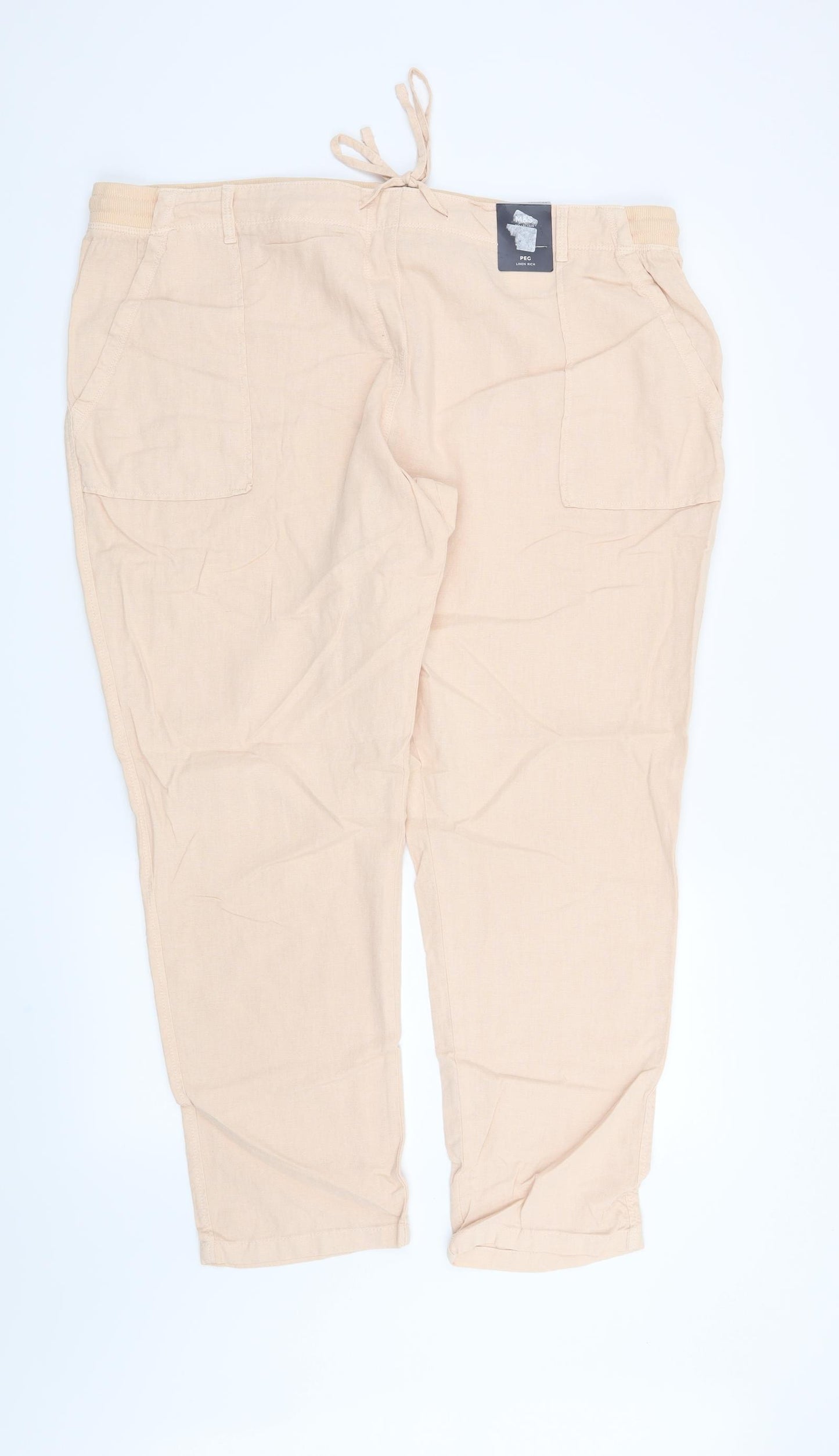 Marks and Spencer Womens Orange   Trousers  Size 20 L28 in