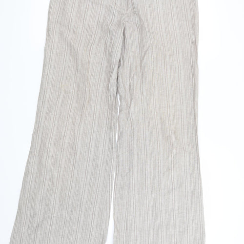 RESERVED Womens Brown Striped  Trousers  Size 12 L32 in