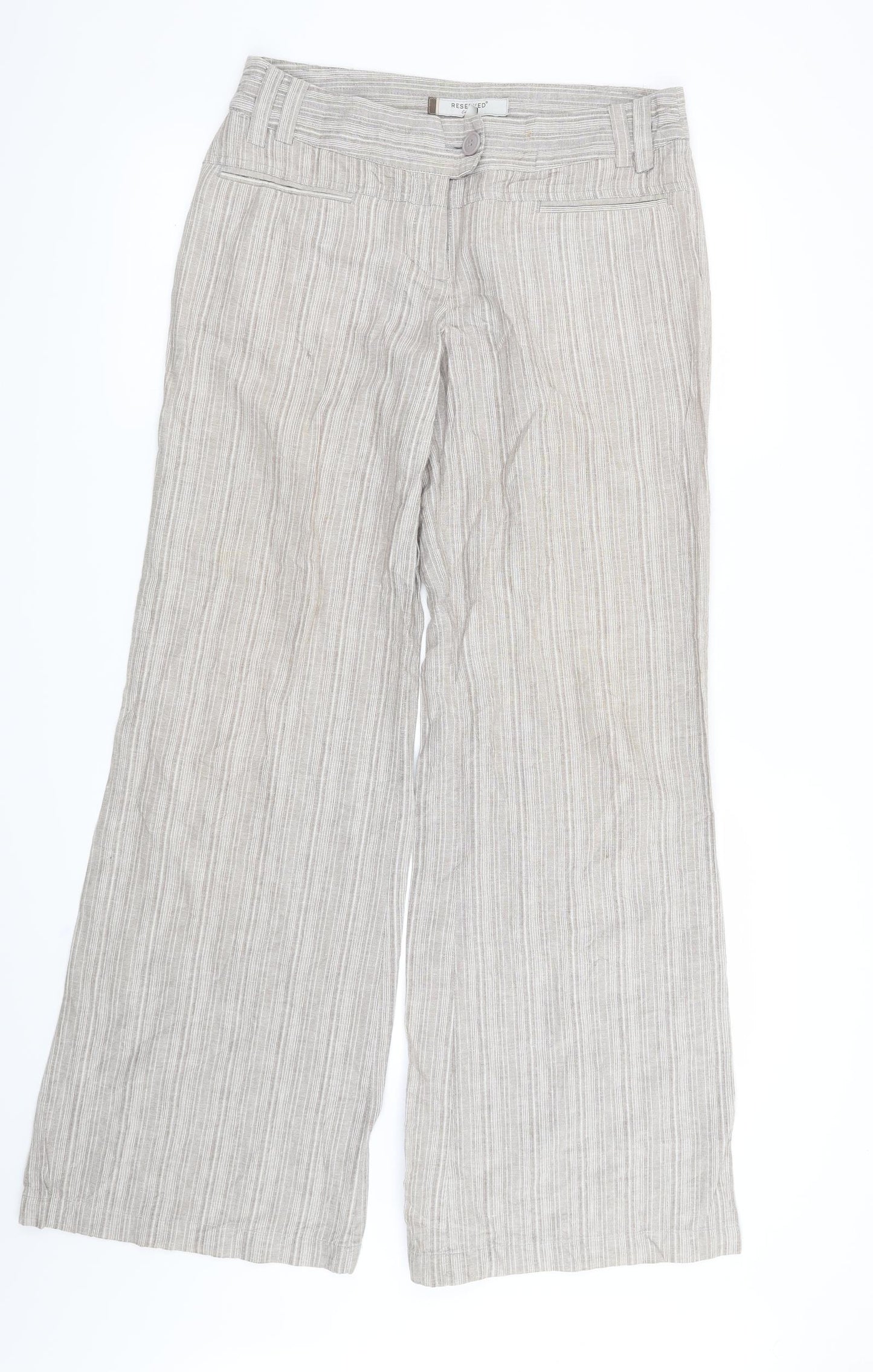 RESERVED Womens Brown Striped  Trousers  Size 12 L32 in
