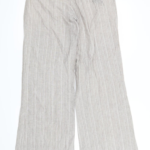 RESERVED Womens Brown Striped  Trousers  Size 12 L32 in