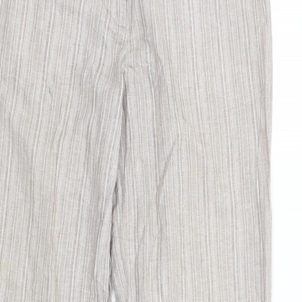 RESERVED Womens Brown Striped  Trousers  Size 12 L32 in