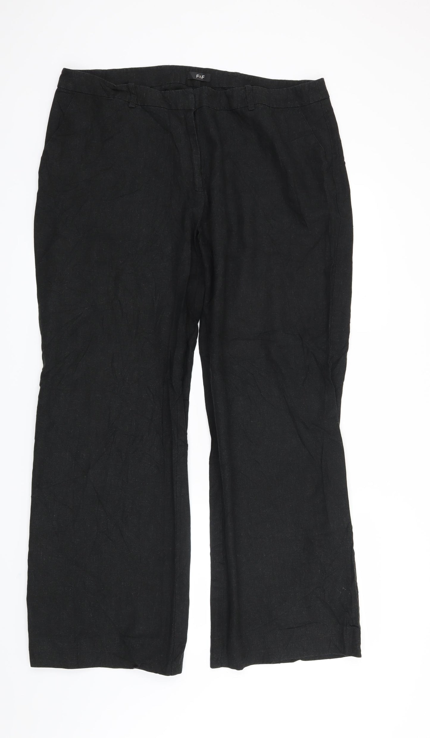 F&F Womens Black   Trousers  Size 38 in L31 in