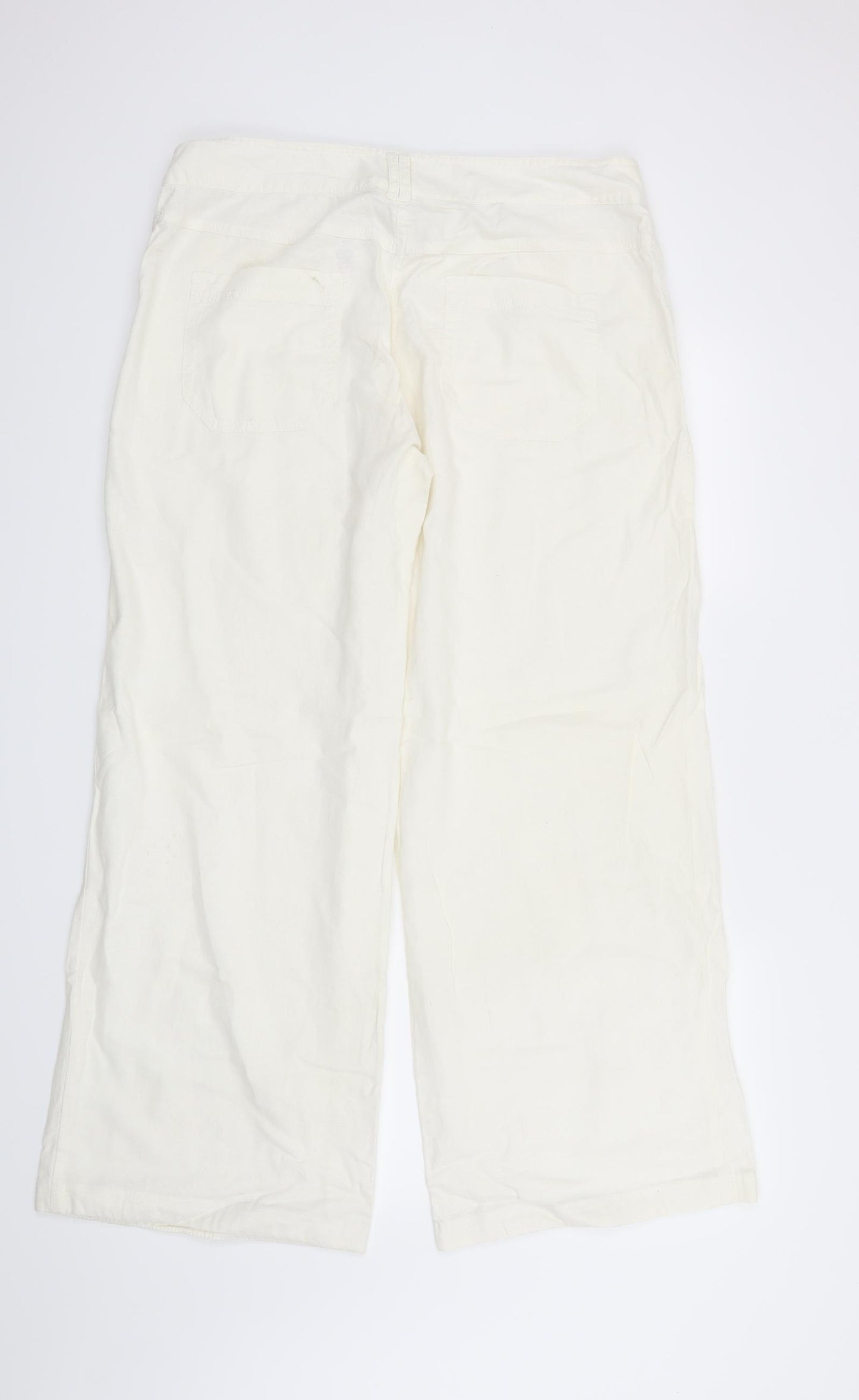 NEXT Womens White   Trousers  Size 14 L30 in