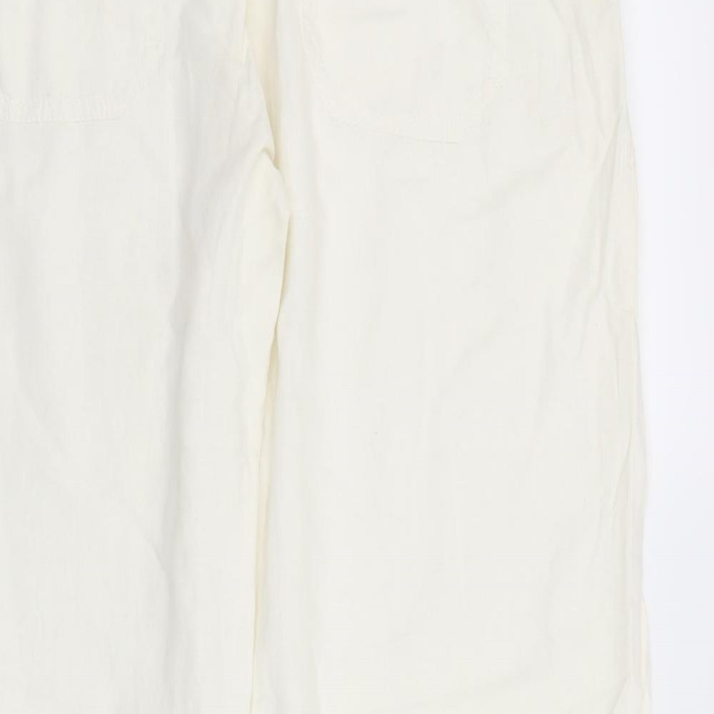 NEXT Womens White   Trousers  Size 14 L30 in