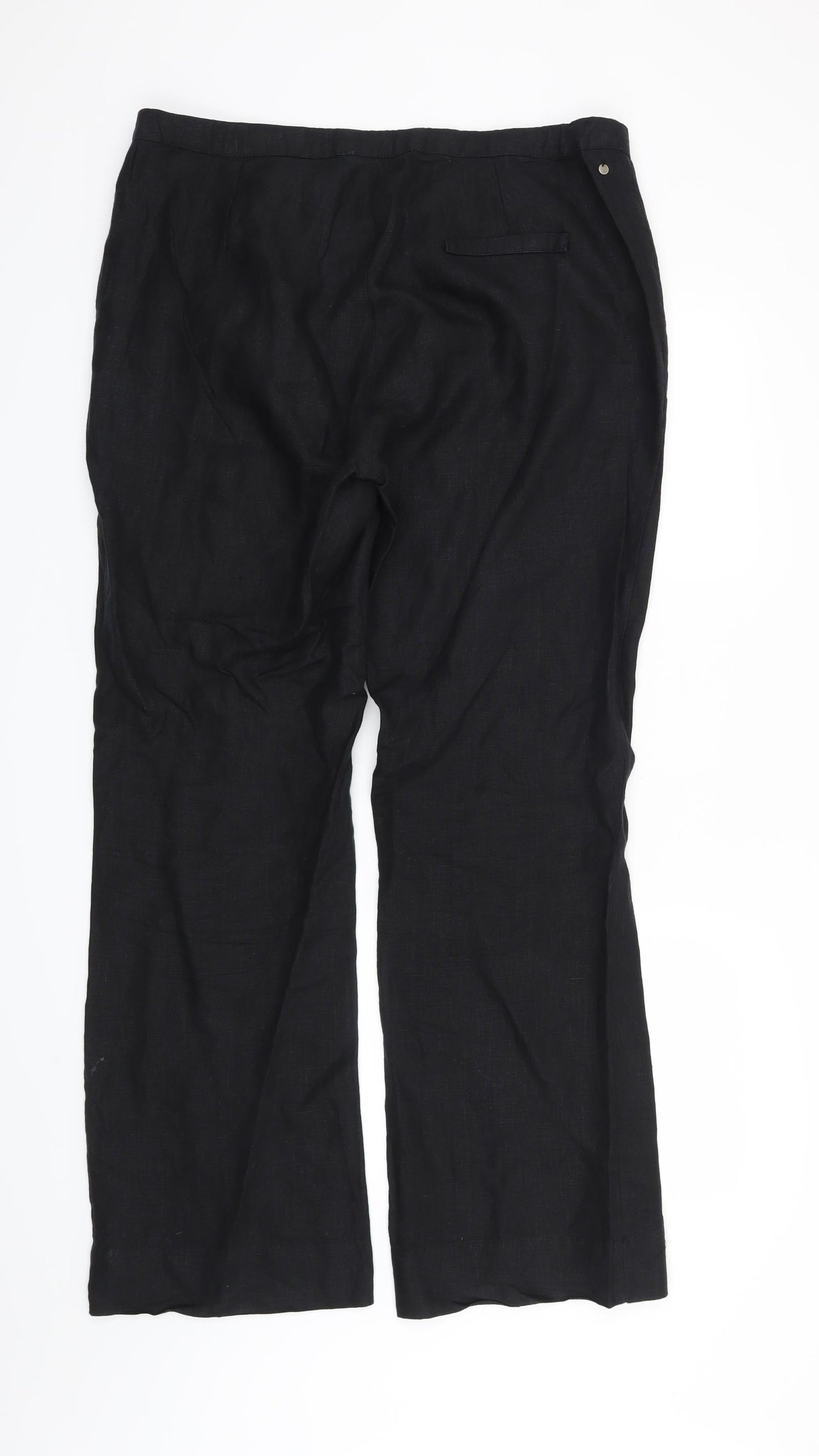 Preworn Womens Black   Trousers  Size 16 L32 in