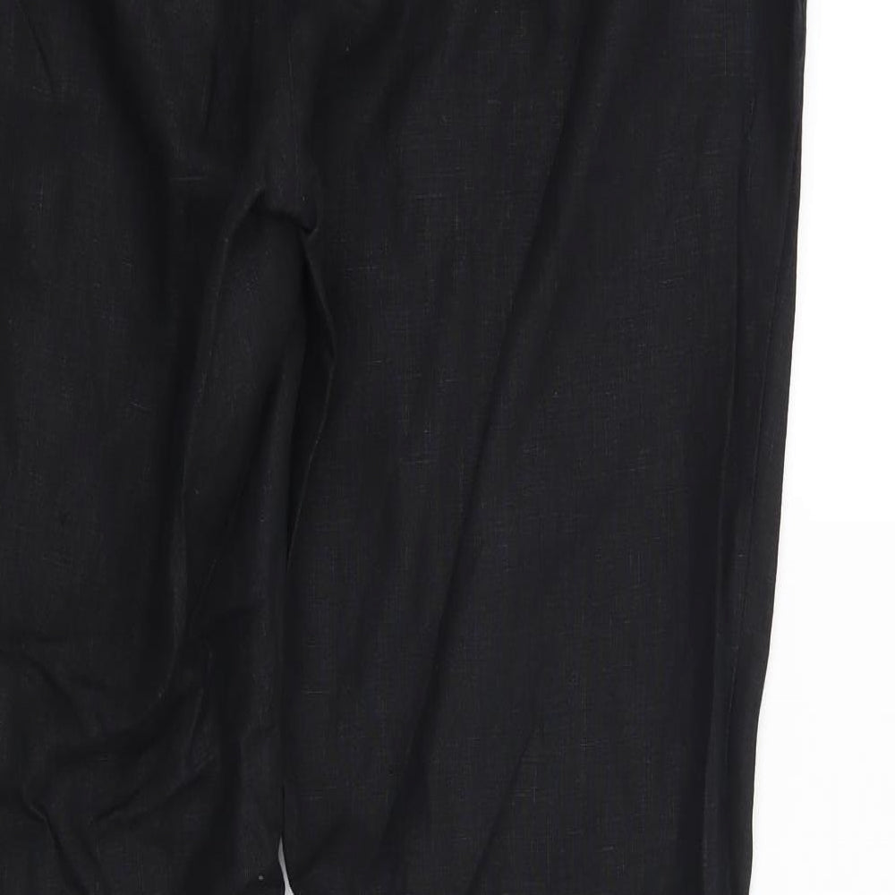 Preworn Womens Black   Trousers  Size 16 L32 in