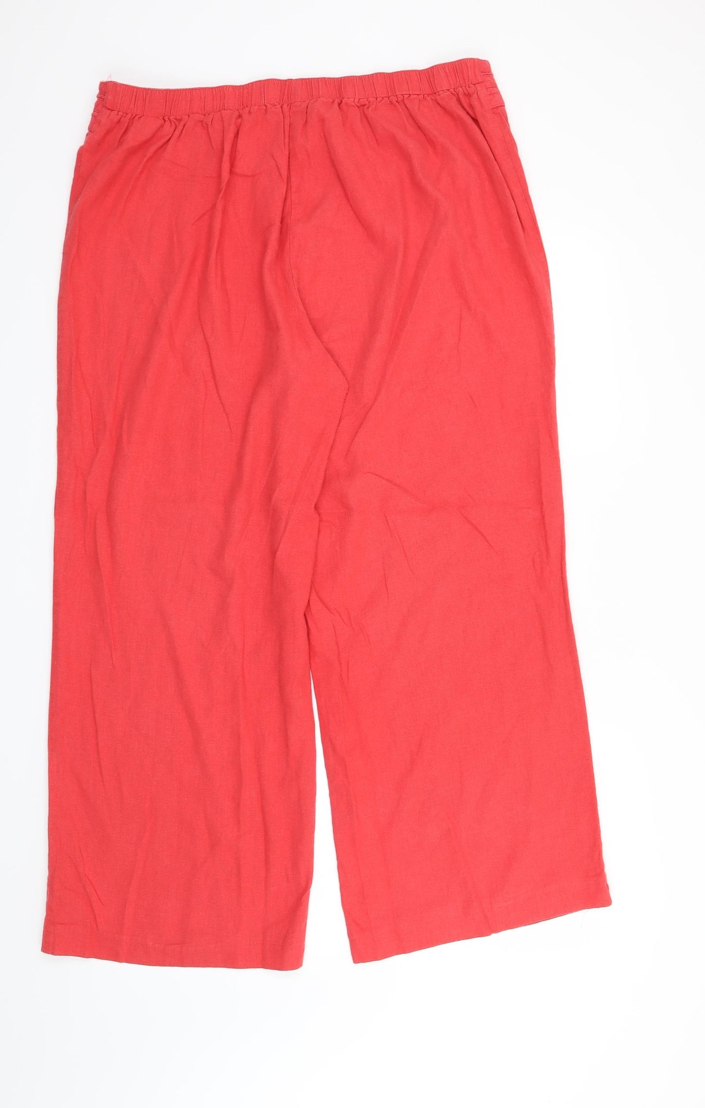 Preworn Womens Red   Trousers  Size 20 L28 in