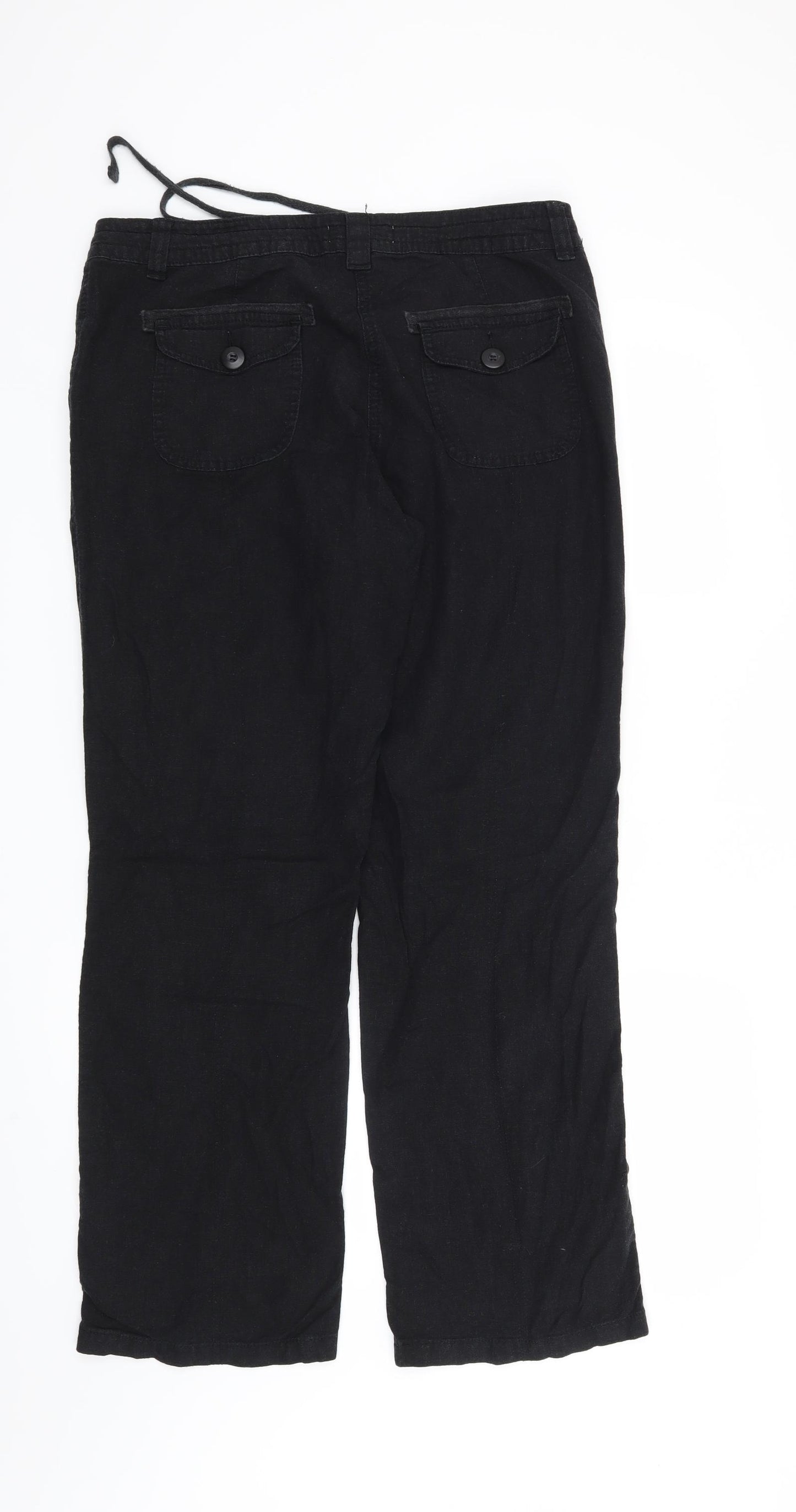 BHS Womens Black   Trousers  Size 12 L30 in