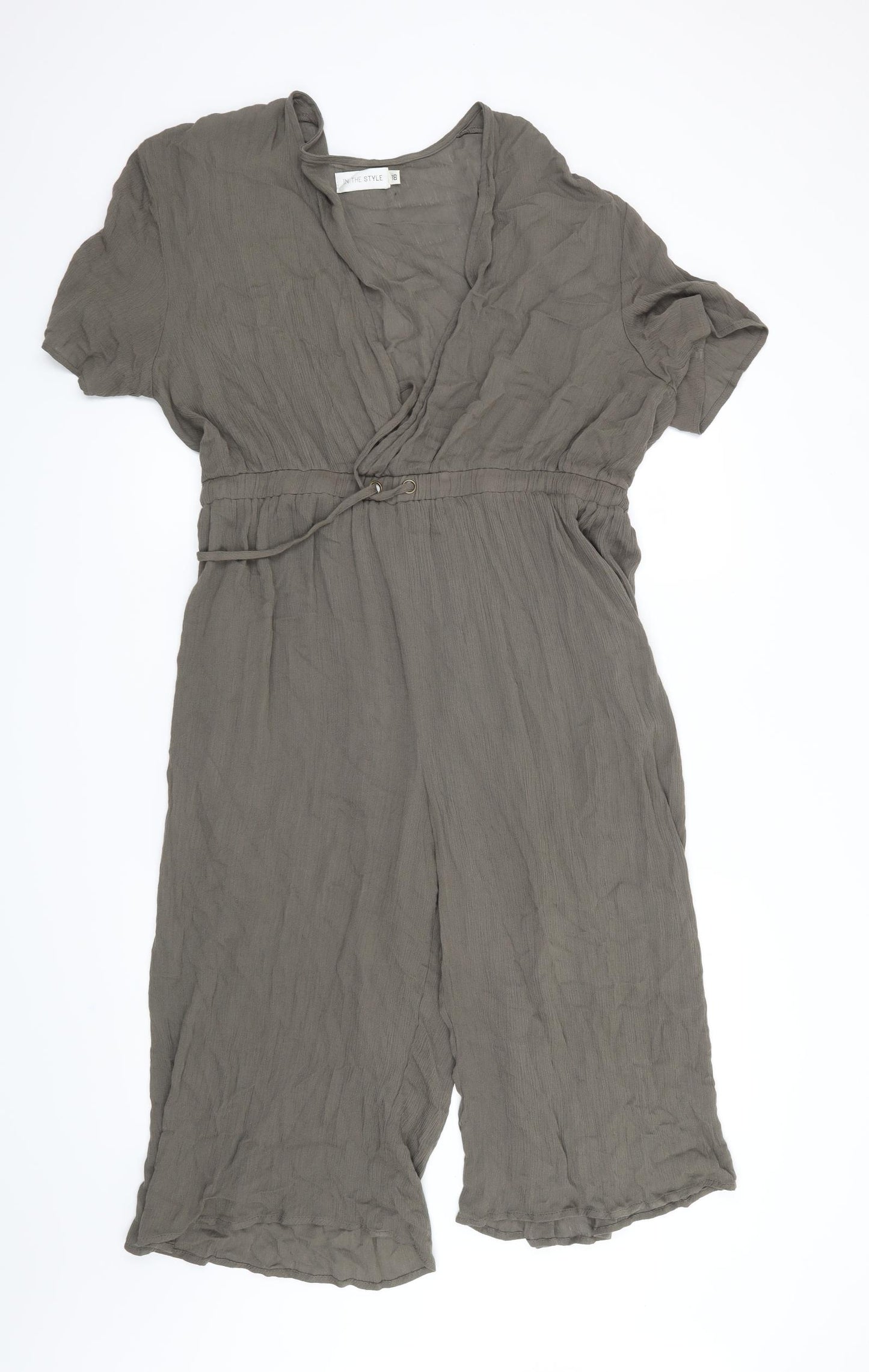 In the Style Womens Green   Jumpsuit One-Piece Size 18
