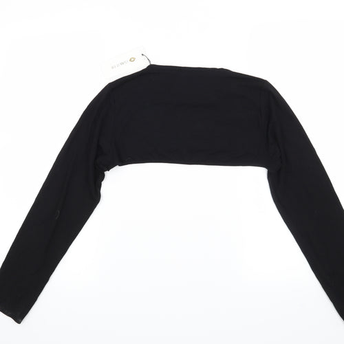 I SAW IT FIRST Womens Black   Cropped Blouse Size 16  - 90's Baby
