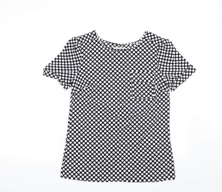 Gap Womens Blue Polka Dot Basic Blouse Size XS
