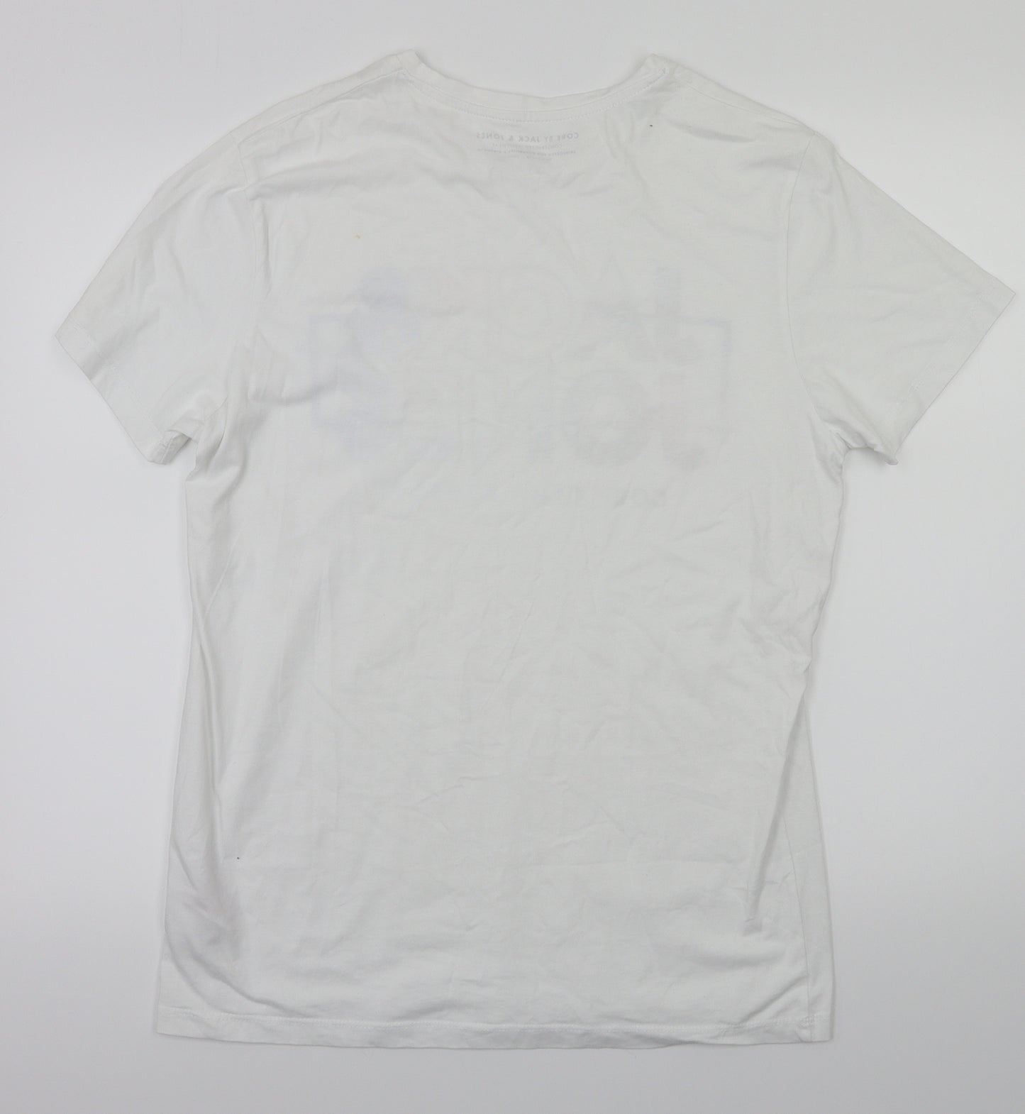 JACK & JONES Mens White    T-Shirt Size L