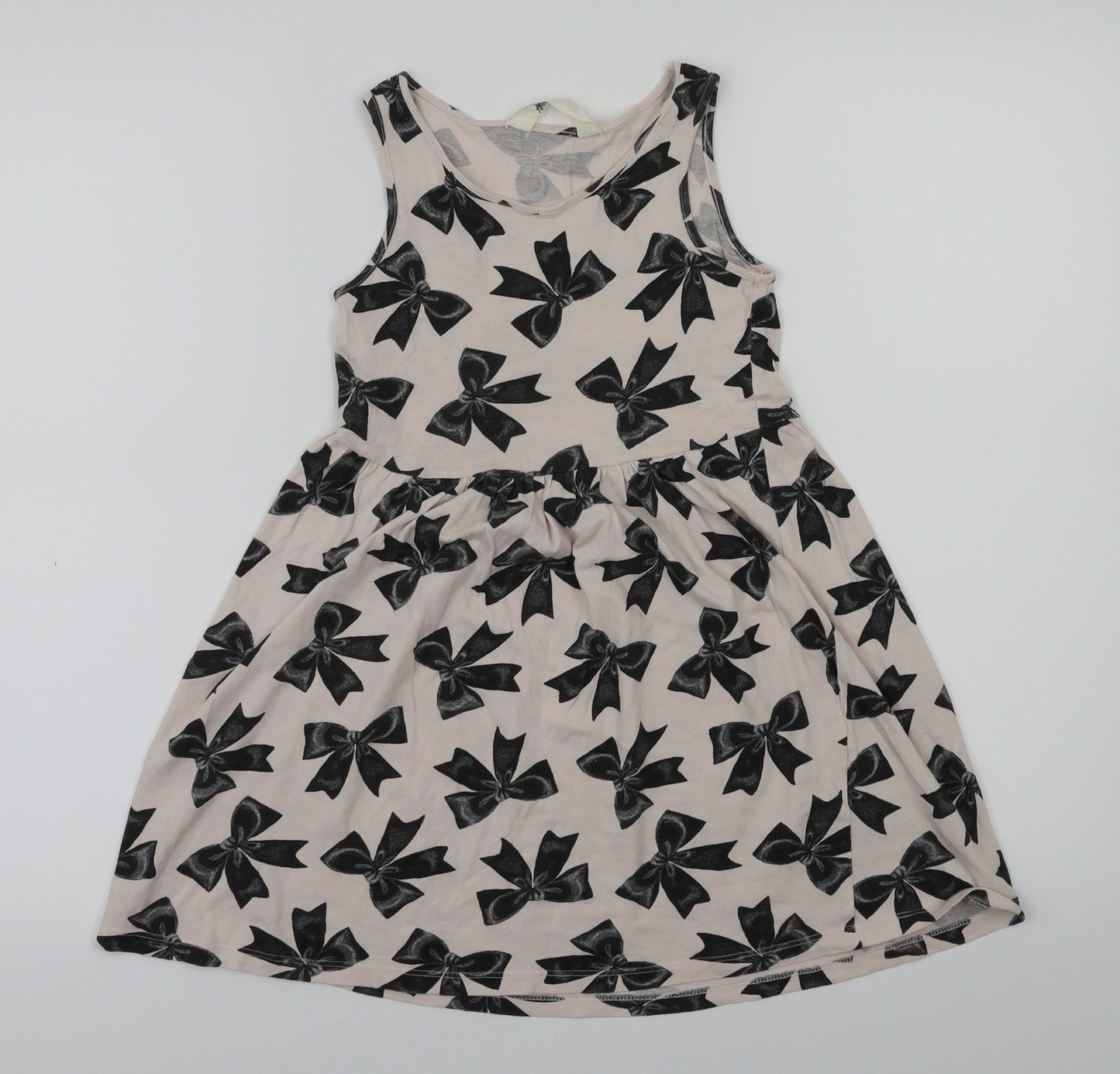 H&M Girls Pink Houndstooth  Fit & Flare  Size 6-7 Years