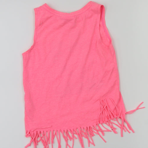 Disney Girls Pink Animal Print  Basic Tank Size 5-6 Years