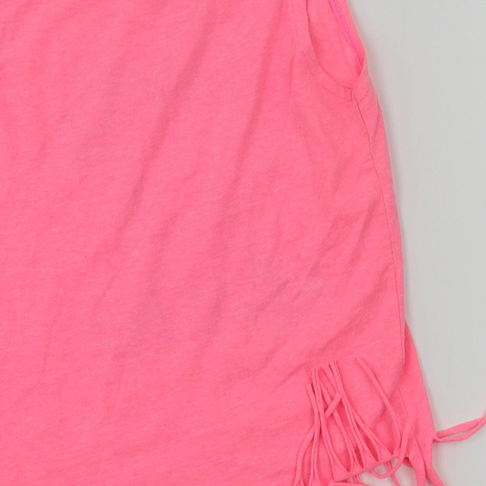 Disney Girls Pink Animal Print  Basic Tank Size 5-6 Years