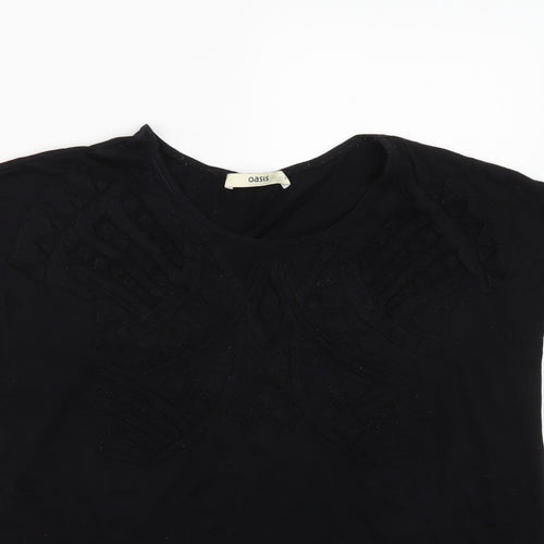 Oasis Womens Black   Basic T-Shirt Size S