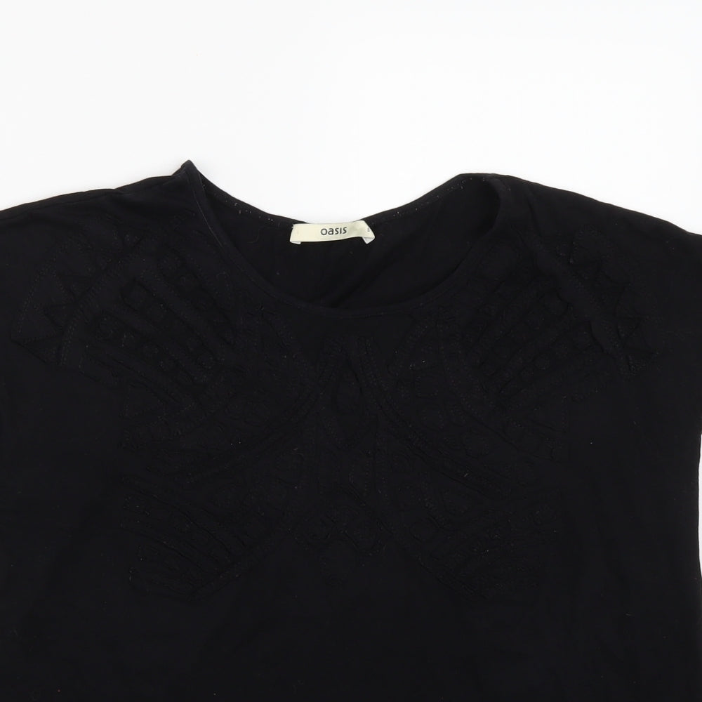 Oasis Womens Black   Basic T-Shirt Size S