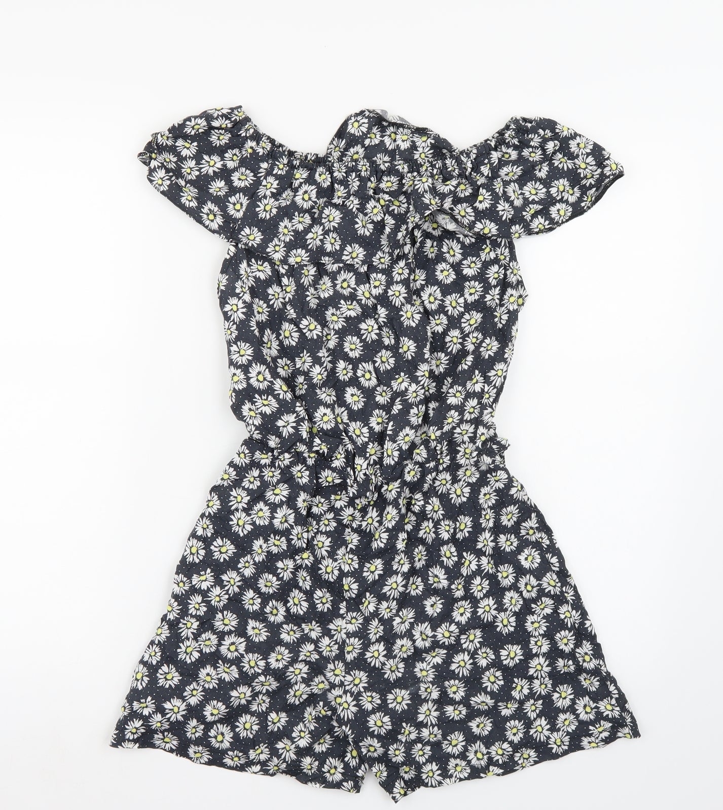 John Lewis Womens Grey Floral  Playsuit One-Piece Size 12